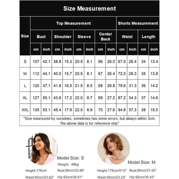 Women's Satin Silk Pajamas Set Short Sleeve Button Down Top and Shorts Sleepwell - Picture 5 of 6